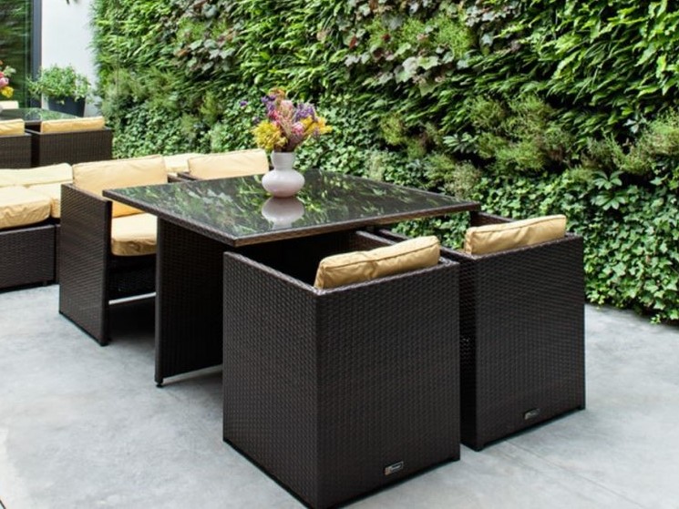 Glazen tafelblad voor buiten 1