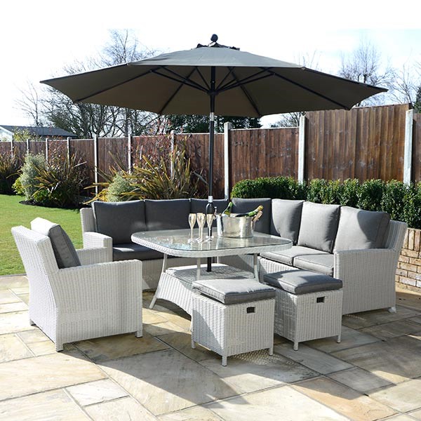 Glazen tafelblad voor buiten