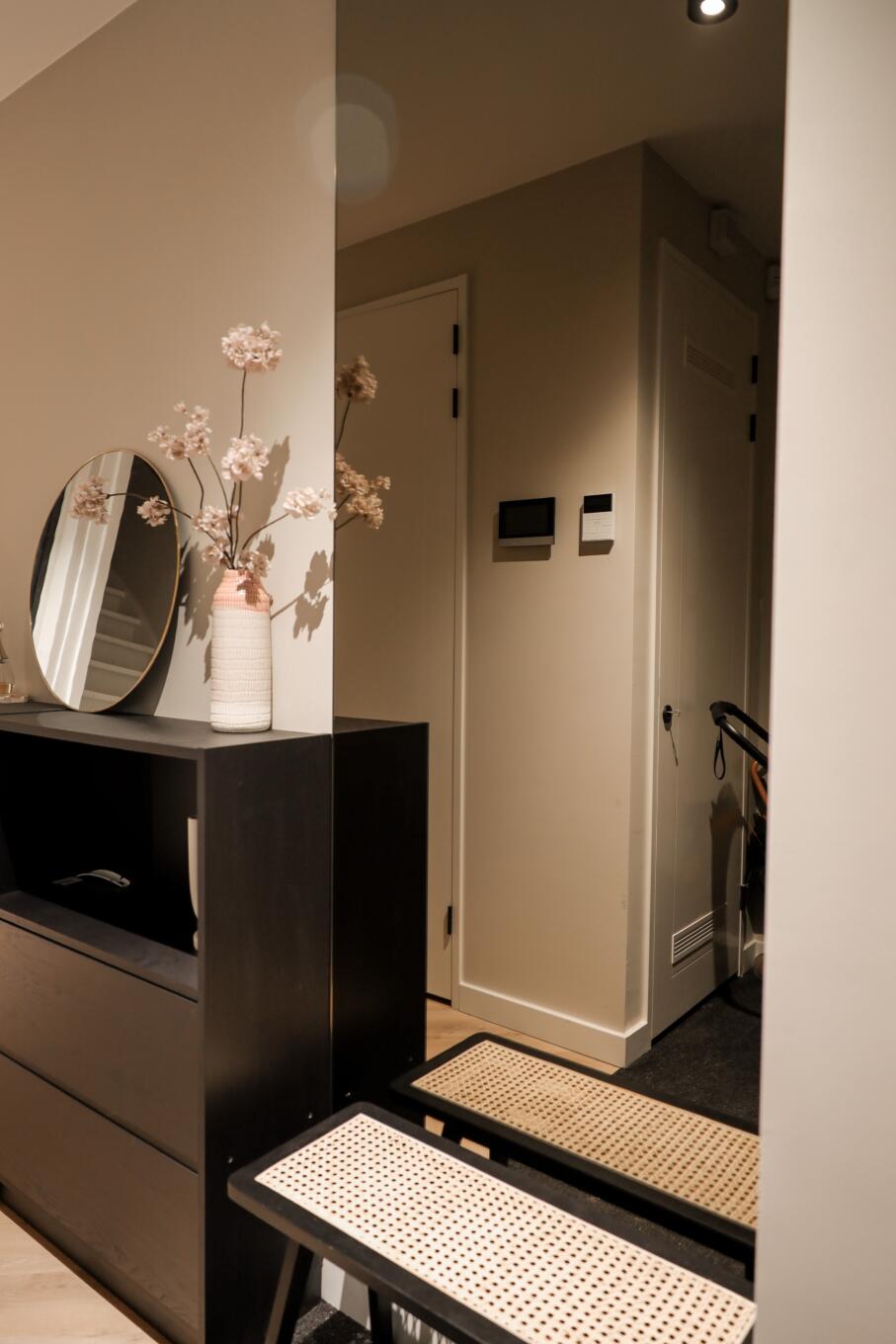 Losse spiegel in de gang, brons gekleurd