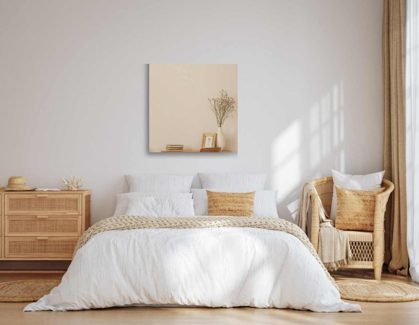 Vierkante spiegel - in de slaapkamer - brons 700 x 700 mm