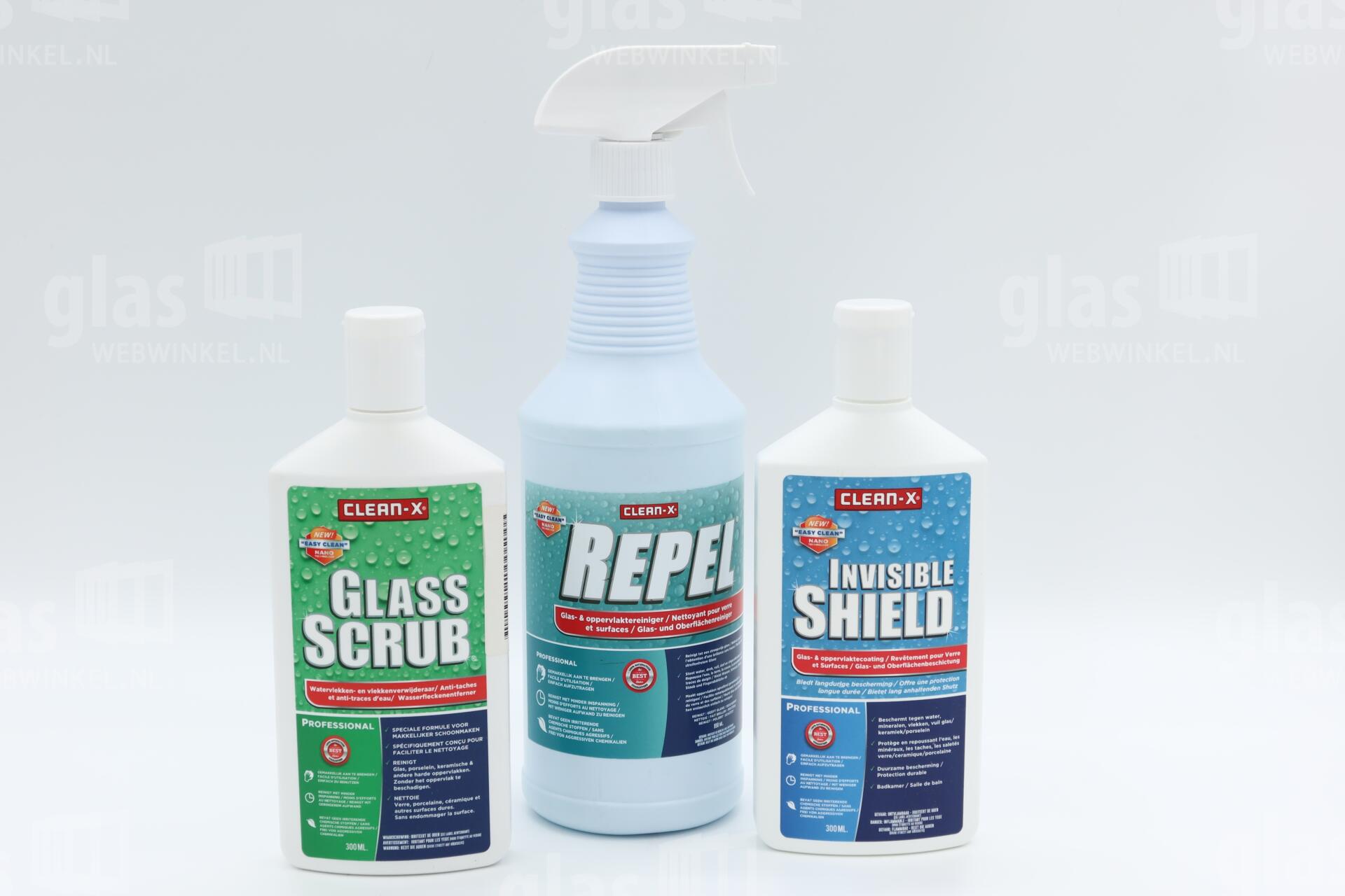 Glascoating Clean X pakket - naast elkaar +watermerk